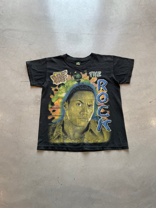 Vtg Bootleg WWF The Rock Rap Tee