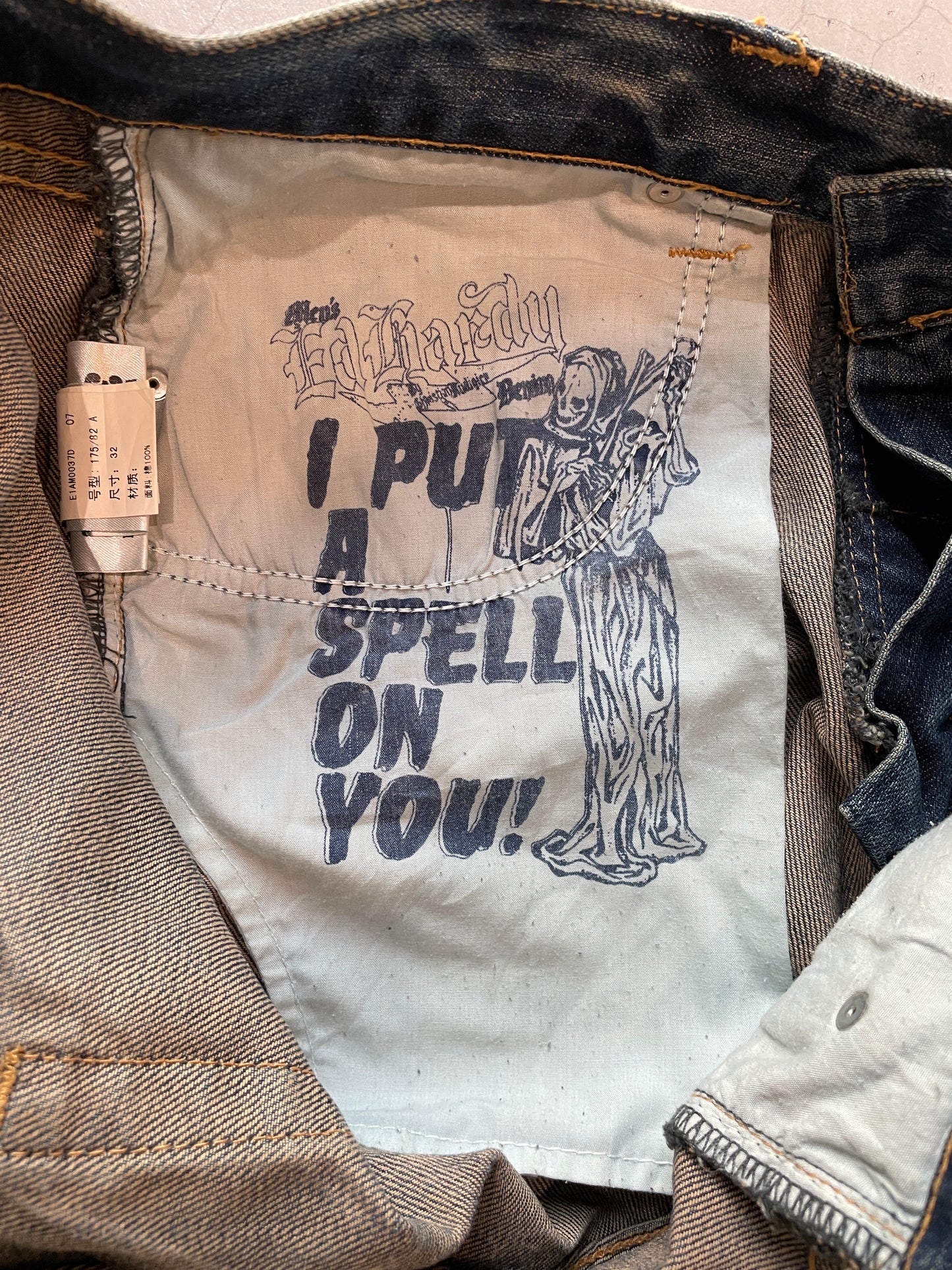 Y2K Ed Hardy Logo Jeans