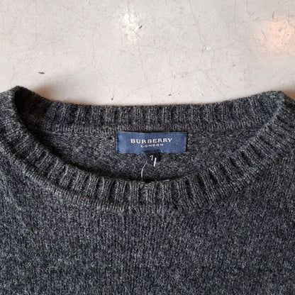 Vtg Burberry London Wool Sweater (Black)