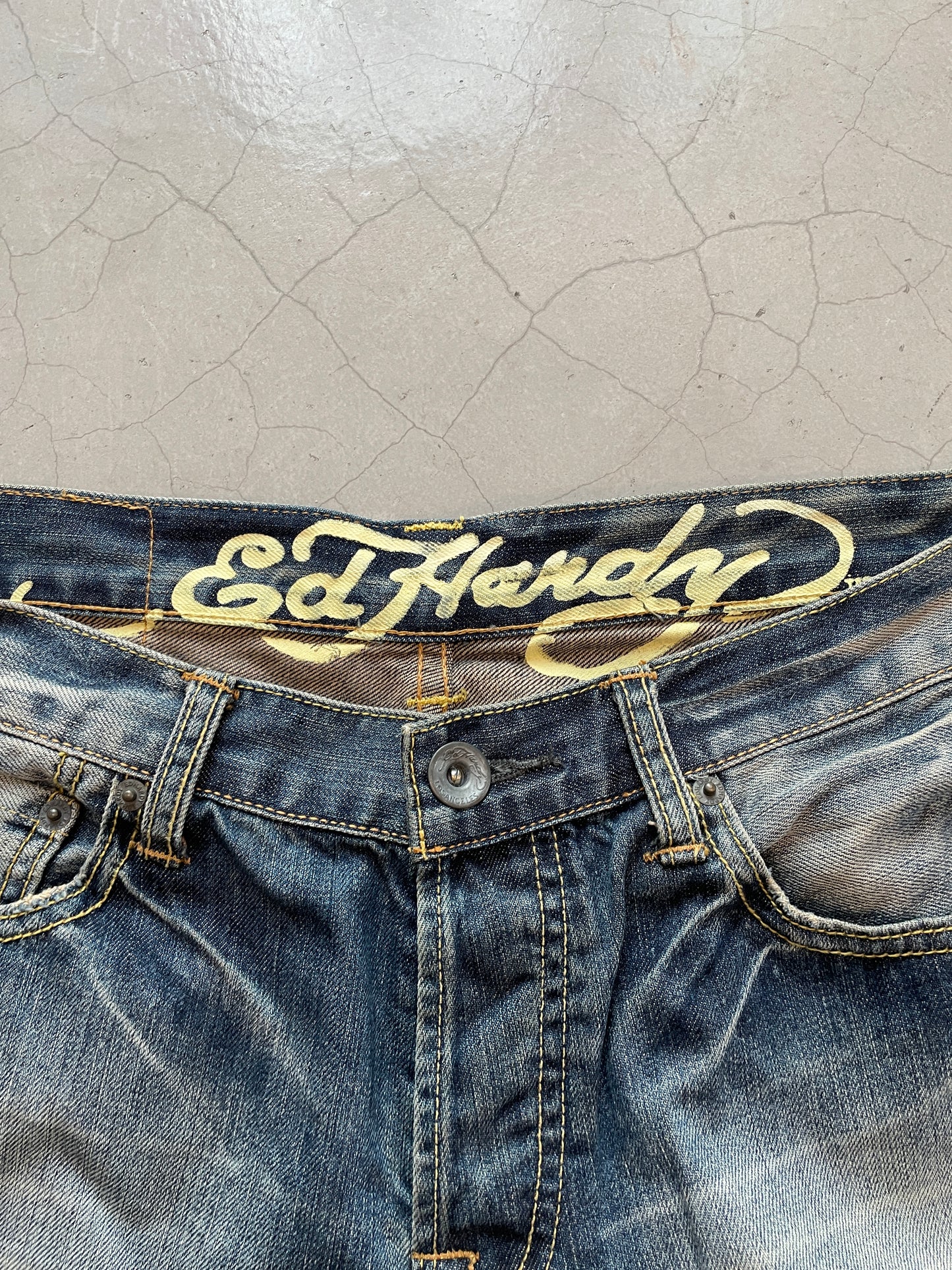 Y2K Ed Hardy Logo Jeans