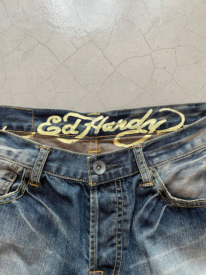 Y2K Ed Hardy Logo Jeans